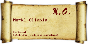 Merkl Olimpia névjegykártya